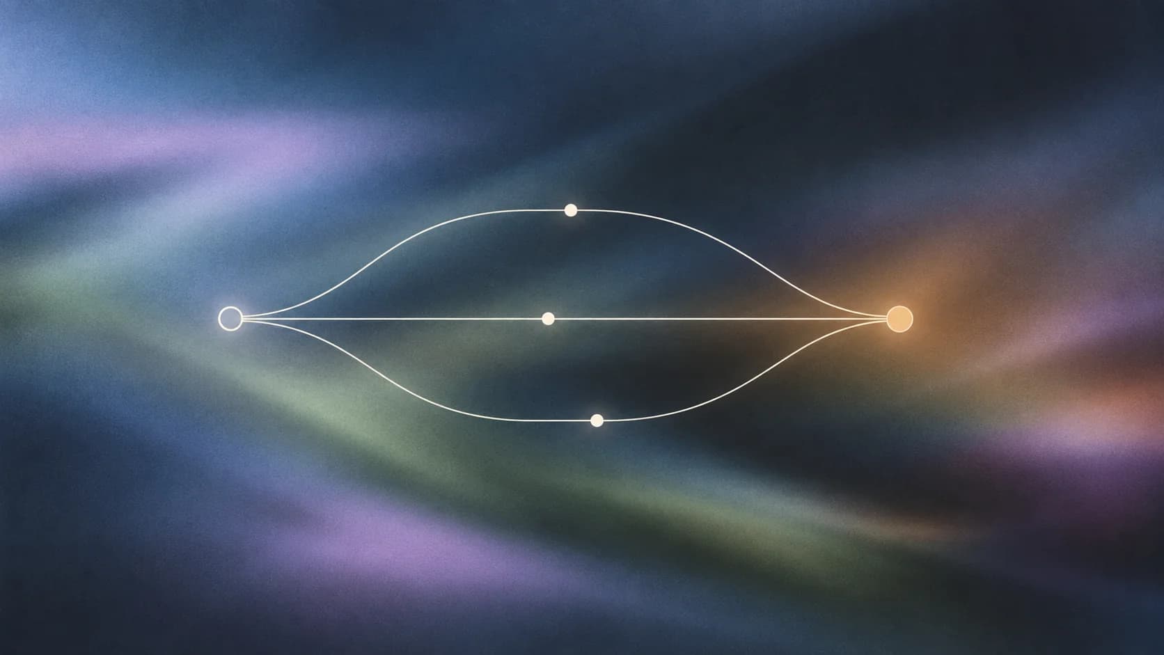 Editorial illustration of direct and branching paths between a shared starting point and destination